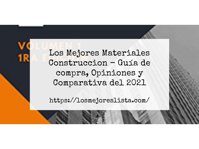 Los Mejores Materiales Construccion - Guía de compra, Opiniones y Comparativa de 2024