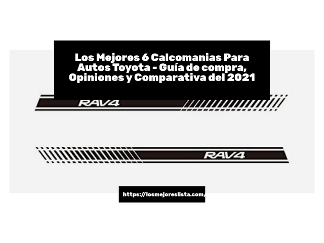 Los Mejores 6 Calcomanias Para Autos Toyota - Guía de compra, Opiniones y Comparativa de 2024