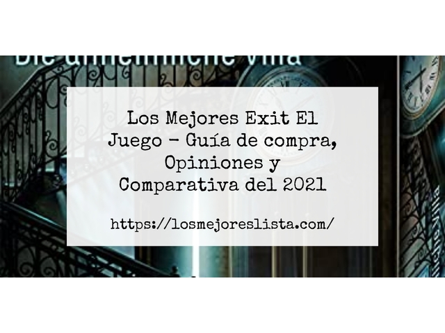 Los Mejores Exit El Juego - Guía de compra, Opiniones y Comparativa de 2024