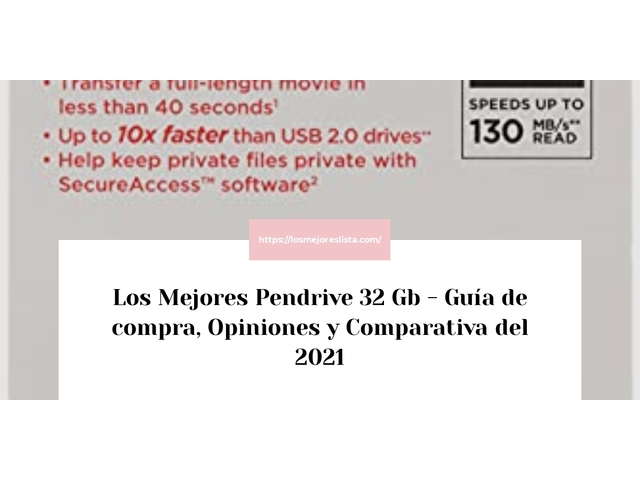 Los Mejores Pendrive 32 Gb - Guía de compra, Opiniones y Comparativa de 2024