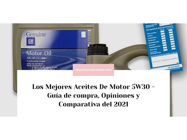 Los Mejores Aceites De Motor 5W30 - Guía de compra, Opiniones y Comparativa de 2024