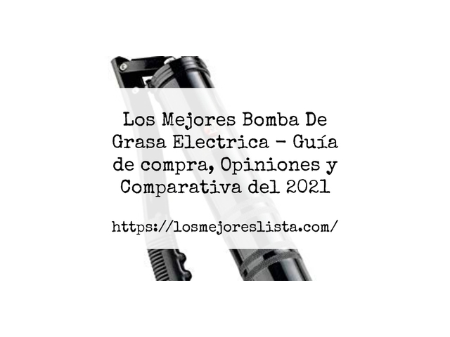 Los Mejores Bomba De Grasa Electrica - Guía de compra, Opiniones y Comparativa de 2024